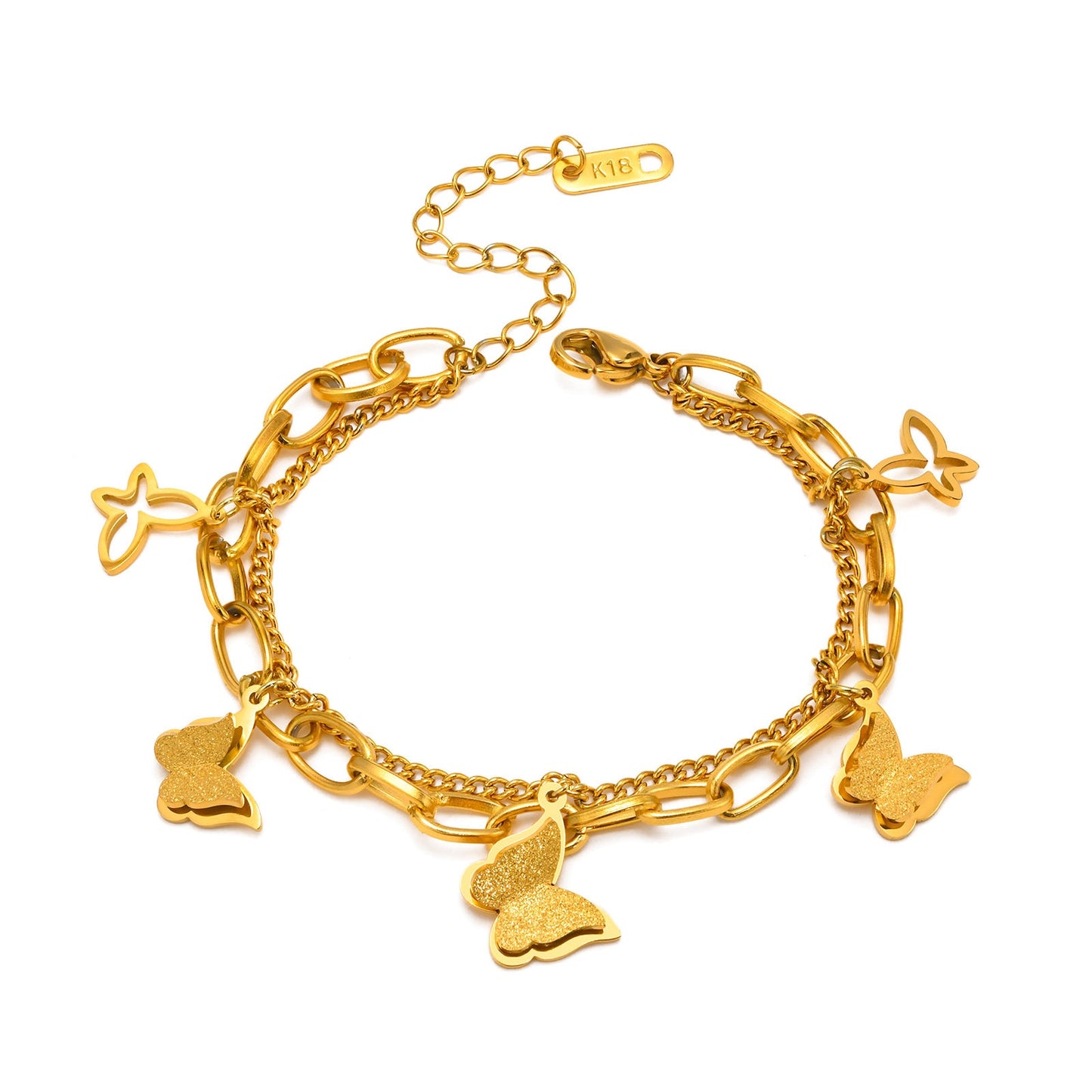 Ultra Thin Chain Link Cross Bracelet Stainless Steel Women's Adjustable Link Stacked Layered Chain Bracelets