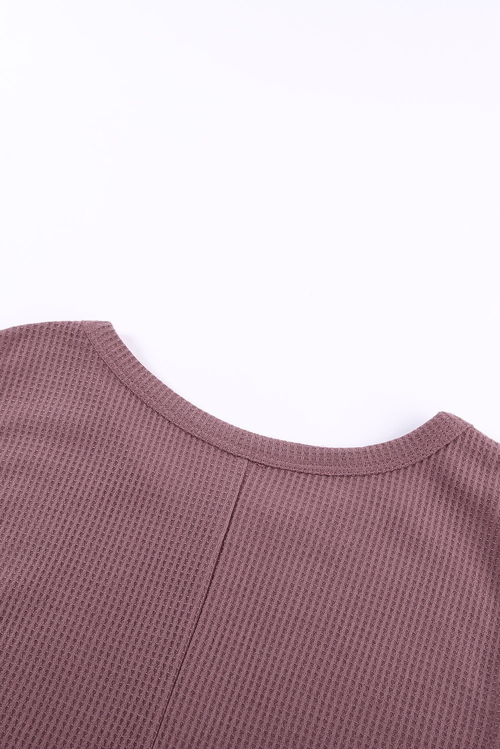 Red Basic Crew Neck Waffle Rib-Knit Tank Top