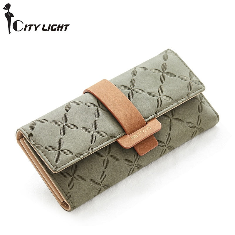 Women Fashion Hasp Three-Folds Wallet Portable Multifunction Long Change Purse Hot Female Coin Zipper Clutch For Girl Phone Bag