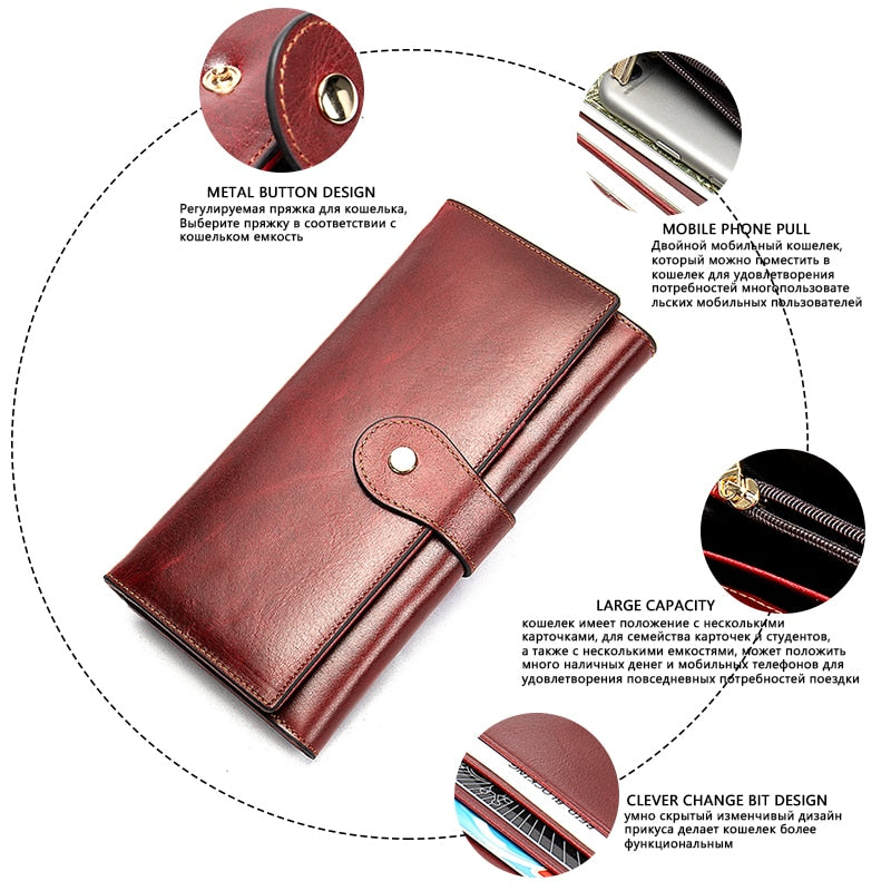 WESTAL Women&#39;s Wallet Luxury Genuine Leather Female Wallet Women&#39;s Purse Leather Womens Purses Coins and Card Wallets Clutch Bag