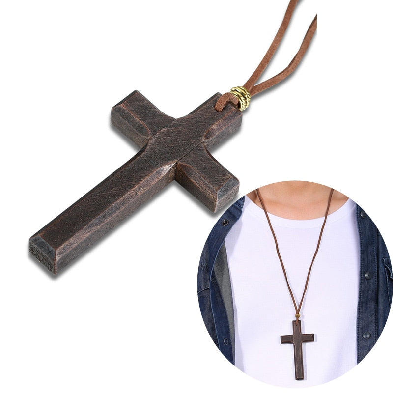 Meaeguet Classic Black Jesus Cross Necklaces Pendants Women Men Stainless Steel Prayer Crucifix  Male Chocker Chain