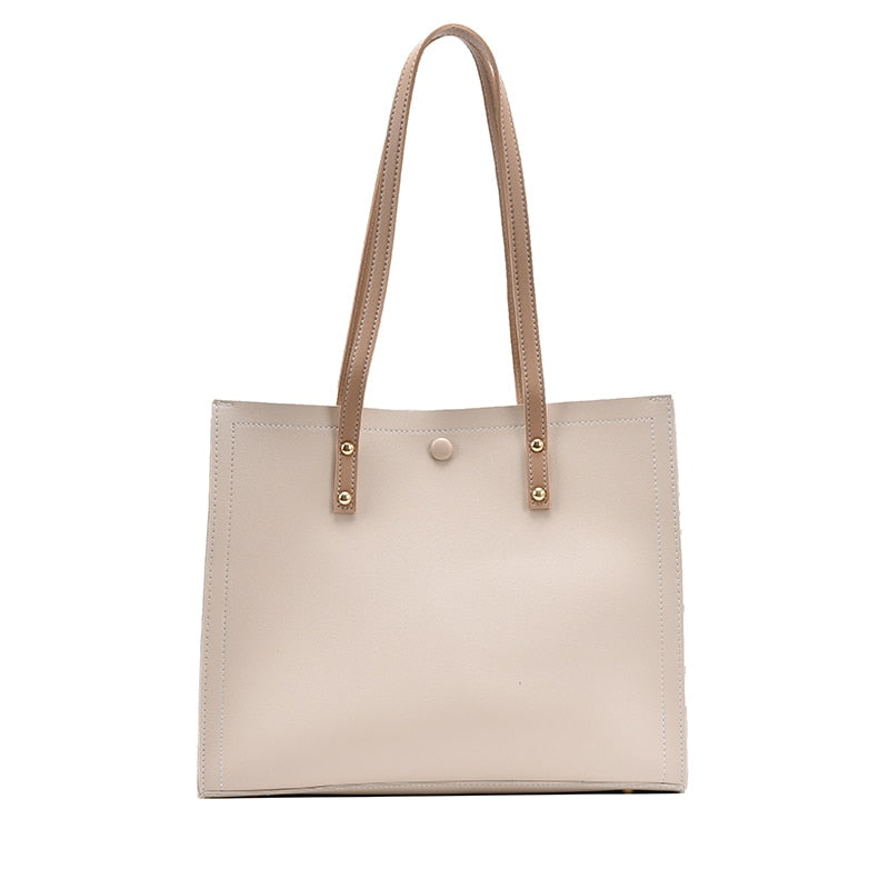 Women Bag Solid Women&#39;s Pu Leather Handbags Luxury Lady Hand Bags Purse Pocket Women Messenger Bag Big tote bags for women