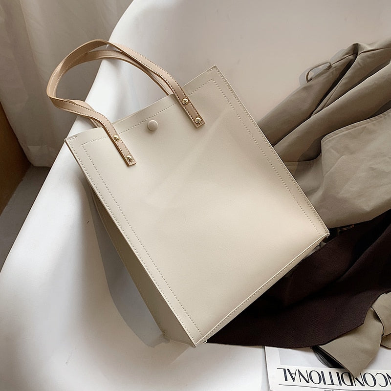 Women Bag Solid Women&#39;s Pu Leather Handbags Luxury Lady Hand Bags Purse Pocket Women Messenger Bag Big tote bags for women
