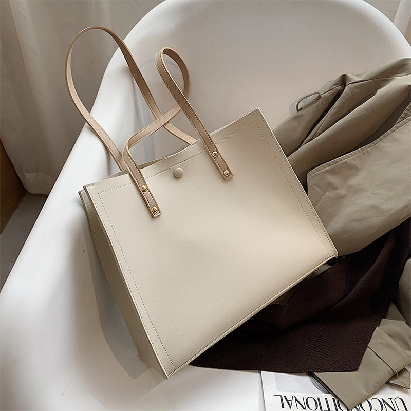 Women Bag Solid Women&#39;s Pu Leather Handbags Luxury Lady Hand Bags Purse Pocket Women Messenger Bag Big tote bags for women
